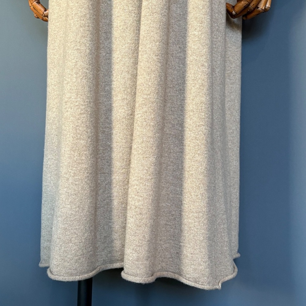 NEW Eskandar 100% Cashmere Bateau Tunic Dress | Size 0 (S–M) | Oatmeal - Picture 7 of 13